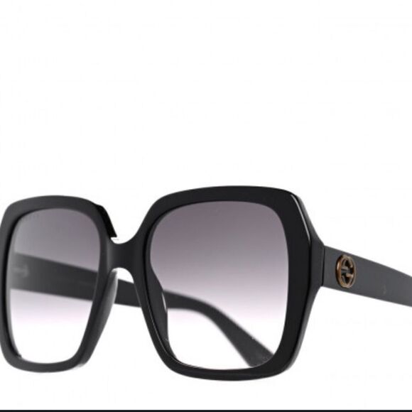 Gucci Classic Oversized Rectangular Sunglasses GG0096S NWT $500 main image 6